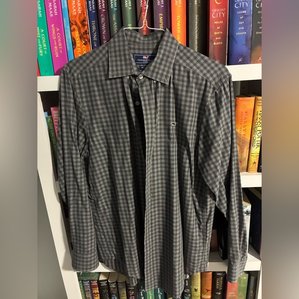 Vineyard Vines Gray Checkered Dress Shirt